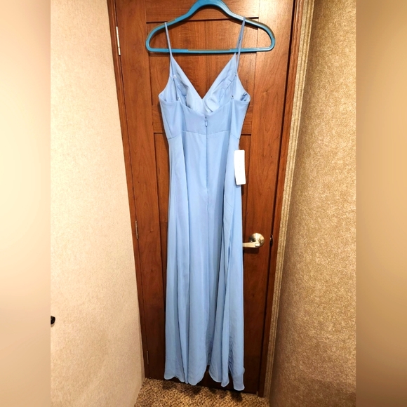 Azazie Collette dress A4 Steel Blue - Picture 5 of 8